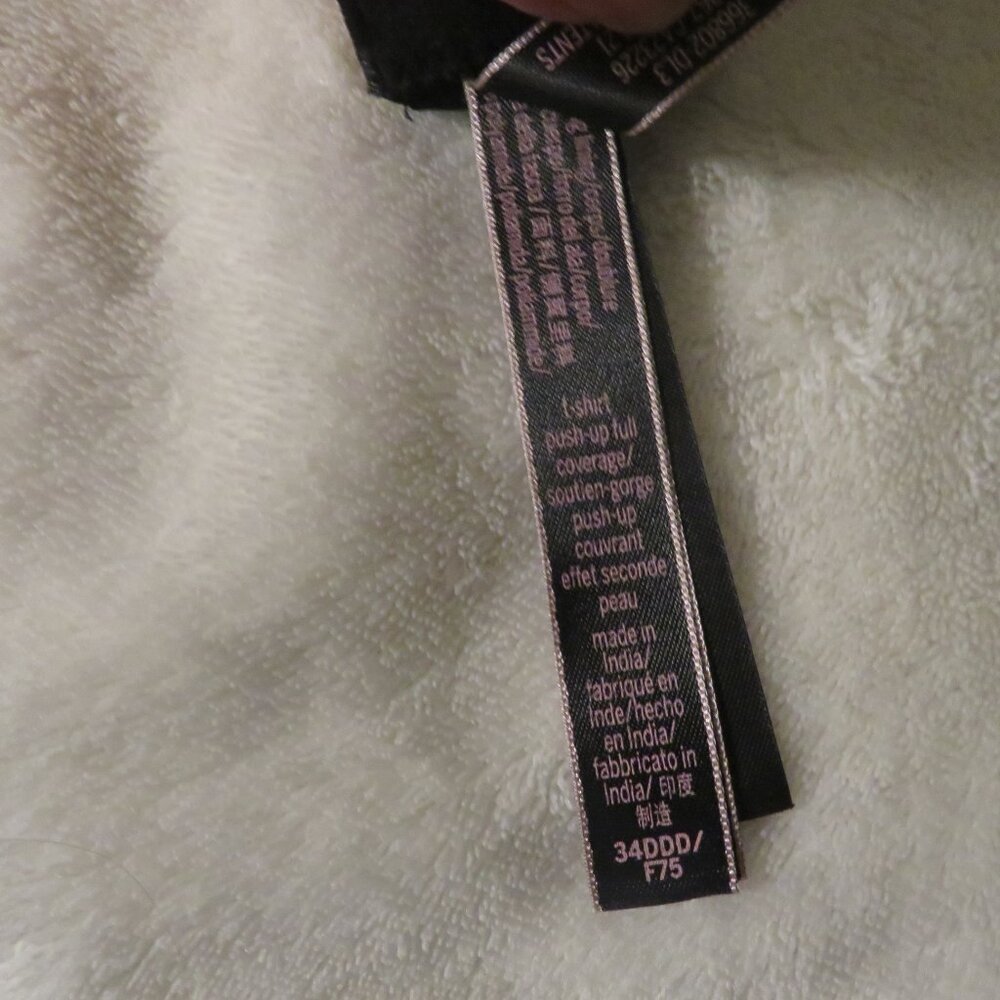 Victoria's Secret Black T-Shirt Push Up Bra 34DDD - Picture 4 of 5